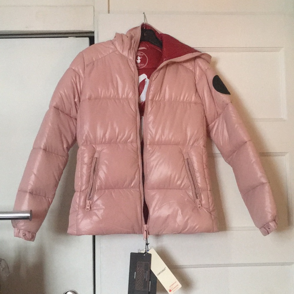 Save The Duck NWT blush pink never worn puffer